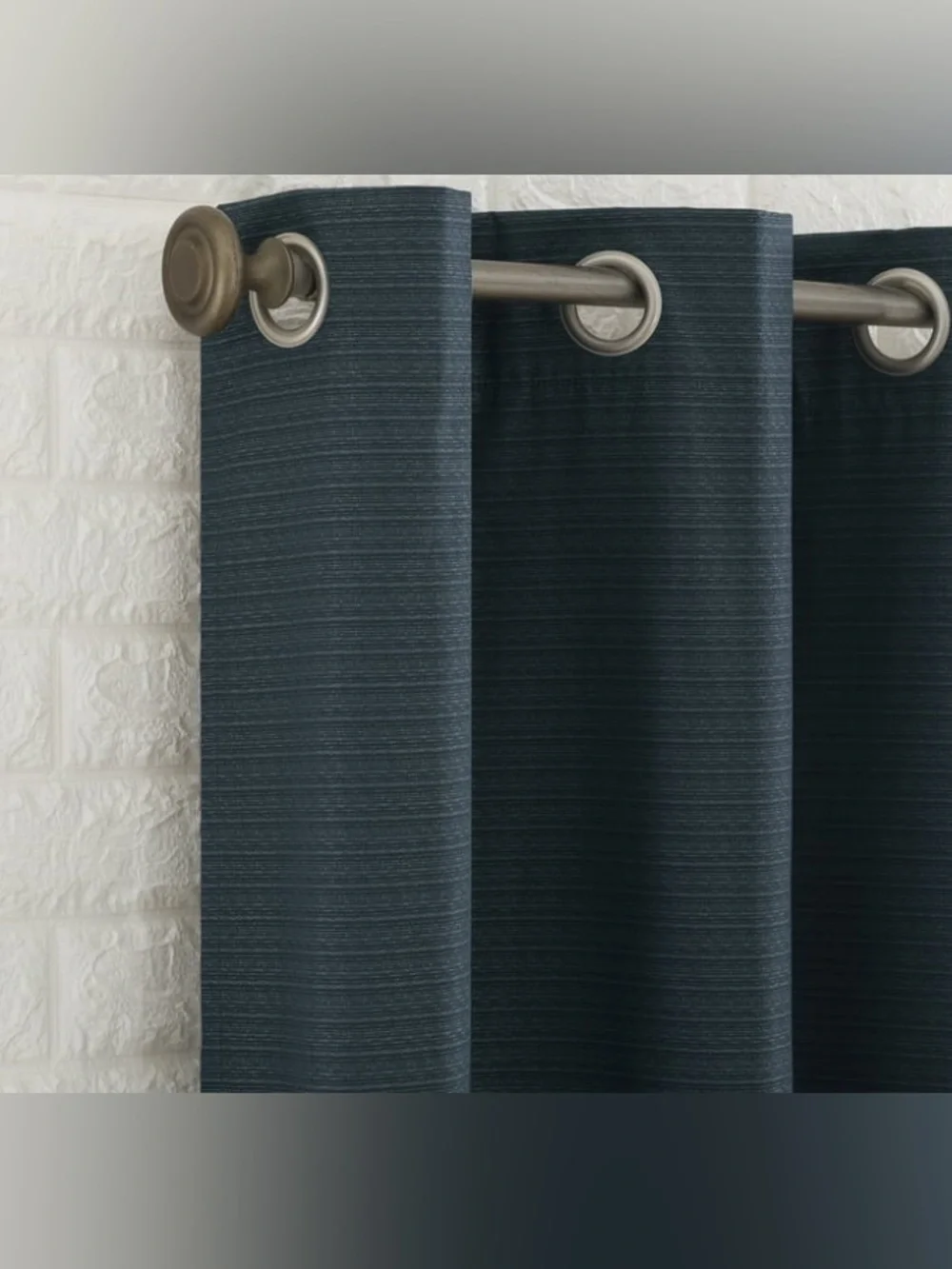 Sun Zero Blackout Grommet Thermal Insulated Curtain panel Set Navy 40
